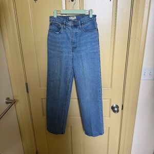 Madewell The Perfect Vintage Wide-Leg Crop Jean | Size 28 Tall | Medium Wash